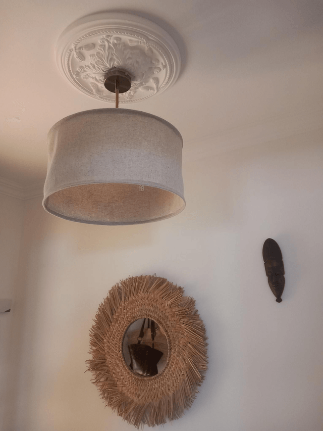 Abat-jour suspension en chanvre naturel