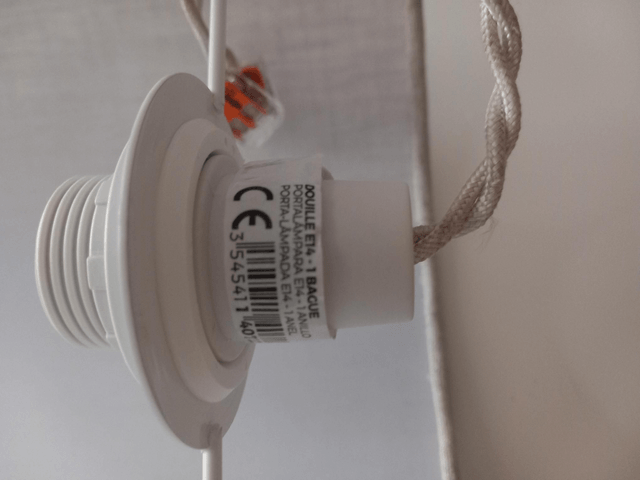 Applique murale demi-cercle en lin brodé "Cheval" électrifiée