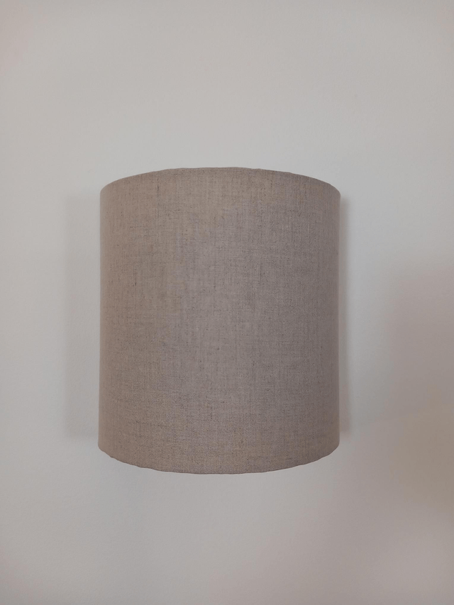 Applique murale demi-cercle en lin "Naturel uni".L25 cm.Électrifiée