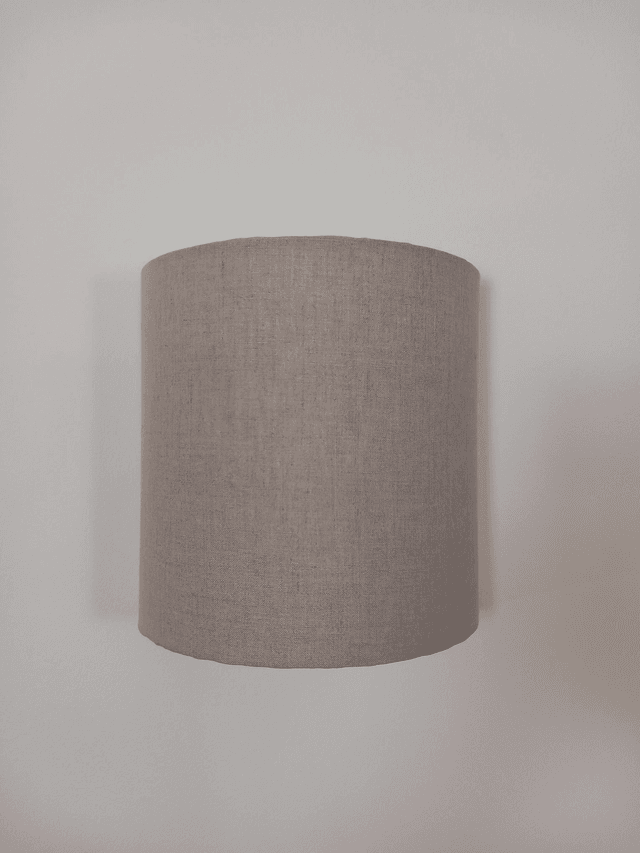 Applique murale demi-cercle en lin &quot;Naturel uni&quot;.L25 cm.Électrifiée